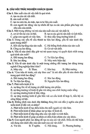 Sách Câu Hỏi Trắc Nghiệm Khách Quan Giáo Dục Công Dân Lớp 11