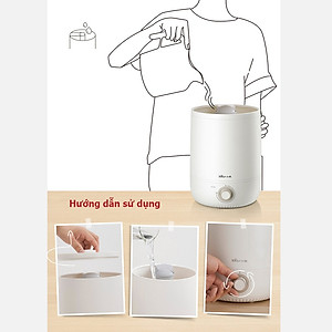 Máy phun sương tạo ẩm Bear JSQ-C50Q1 - Dung tích 4.5L, Dùng cho phòng diện tích 25-35m2, Không tiếng ồn - Bản Quốc tế, Hàng chính hãng