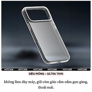 Ốp lưng dẻo silicon trong suốt mỏng 0.6mm cho iPhone 17 Pro Max / 17 Air / iP 17 Pro / 17 hiệu Hotcase Ultra thin - Chống trầy xước, siêu mỏng, độ trong full HD - Hàng nhập khẩu