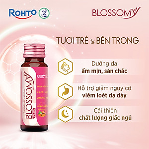 Nước uống collagen giúp sáng da, dạ dày khỏe Blossomy lốc 10 chai x 50ml