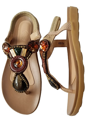 Giày sandal nữ kẹp da bò thật cao cấp BIGGBEN SDN65