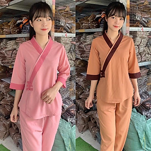 Đồ Lam Đi Chùa # Tim 3NÚT # Đồ Bộ Nữ # Quần Áo Nữ