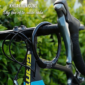 Khoá đa năng xe đạp xe máy 4 số chống trộm Khóa Số Xe Đạp 4 Số Mật Mã Vỏ PVC Bọc Lõi Thép (dạng tròn cứng) (mật khẩu mặc định 0000) 