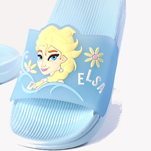 Dép elsa bé gái quai ngang nhựa mềm cao cấp nhập khẩu siêu êm, chống trơn cho bé gái 3 - 12 tuổi D36