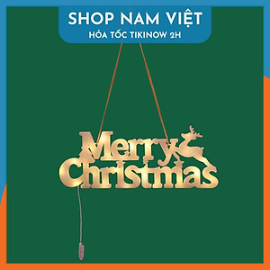 Đèn LED Chữ Merry Christmas Treo Cây Thông, Trang Trí Giáng Sinh, Noel - Chính Hãng NAVIVU