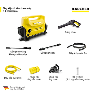 Máy Phun Rửa Áp Lực Cao Karcher K2 Horizontal