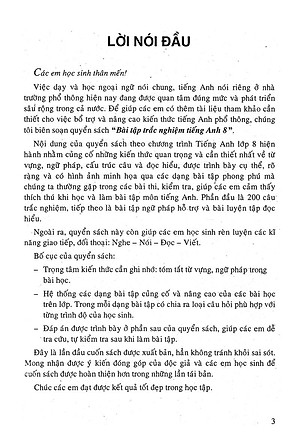 Sách Bài Tập Trắc Nghiệm Tiếng Anh Lớp 8