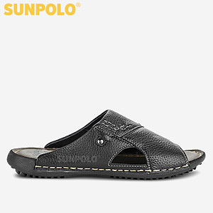 Dép Nam Quai Ngang Da Bò Sunpolo SUD21DN