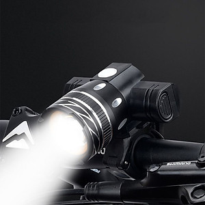 Combo Đèn Pha Trước Cho Xe Đạp Siêu Sáng Sạc Được USB Chống Nước (Kèm Chân Đế Trượt) Và Đèn Hậu Cảnh Báo (Màu Đỏ) Xe Đạp Led Gắn Đuôi Phía Sau Mai Lee