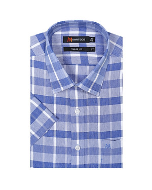 Áo sơ mi nam tay ngắn form suông vạt ngang Khatoco A1MN538T2-CNCR332-2504-N-CÔNG NGHỆ NANO MỚI