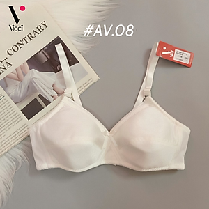 Áo lót nữ mỏng, không đệm mút, không gọng Vicci AV.08 mềm mại, thoáng mát tạo cảm giác dễ chịu, thoải mái tuyệt đối, phù hợp cho người ngực to, bà bầu, phụ nữ trung niên
