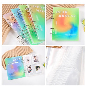 Album ảnh 6x9 đựng 200 tấm có ô ghi chú bìa nhựa Acrylic sắc màu để ảnh gia đình, binder đựng card Tú Vy Studio