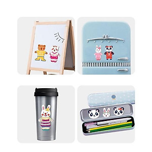 BỘ XẾP HÌNH THAY QUẦN ÁO GIA ĐÌNH NHÀ THỎ - GẤU - ĐỘNG VẬT