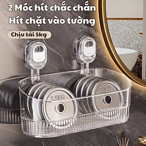 Kệ Để Đồ Nhà Tắm Cốc Hút Dán Tường, Giá Treo Nhà Bếp Chắc Chắn, Lỗ Thoát Nước Thông Minh - HÀNG CHÍNH HÃNG MINIIN