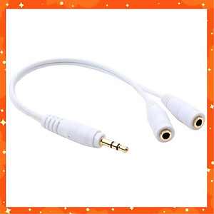 Cáp Chia 2 Cổng Audio 3.5mm 1 Đực Ra 2 Đầu Cái , Dây Chia Tai Nghe Hoặc Loa Từ 1 ra 2 chân cắm 3,5mm , Cáp Chia Jack 3,5mm Dương Ra 2 Đầu Âm , Cáp Chia Audio 3.5mm Ra 2 Cổng 3.5mm – Hàng Nhập Khẩu - Giao Màu Ngẫu Nhiên