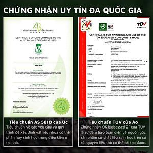 Túi rác, túi đựng rác tự hủy sinh học DandiHome có dây rút, túi rác không gây hại cho môi trường