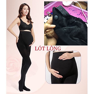 Quần Tất Bầu Lót Lông Cả Bàn Và Dẫm Gót Dày Dặn, Siêu Ấm