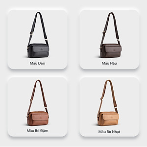 Túi Lata ( Thời trang nam dáng ngang - Túi đeo chéo da TN26 )