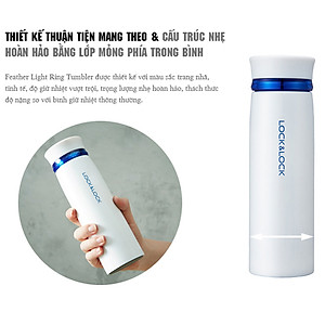Bình Giữ Nhiệt Lock&Lock Feather Light LHC4131BKR (450ml)