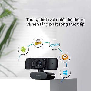 Webcam RAPOO C200 độ phân giải HD 720P - Hàng chính hãng