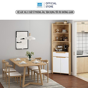 Tủ Gỗ Góc Tường Hình Tam Tam Giác Phù Hợp Đặt Tại Phòng Ăn, Phòng Bếp, Phòng Khách SIB DECOR KG31