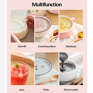 Máy làm sữa hạt mini đa năng Elecplus EP-S500A 6 Chức năng: Nấu sữa hạt, Xay sinh tố, Nấu cháo, Pha trà, Đun nước sôi, Vệ sinh máy - HÀNG NHẬP KHẨU