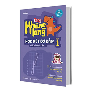 Combo 3 Cuốn Cùng Khủng Long Học Nét Cơ Bản - Bé Trai
