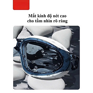 Kính bơi chống tia UV , Chống sương mù , bảo vệ mắt MÀU ĐEN , Dây đeo được làm 100% silicone mềm mại, thoải mái, dành cho vận động viên chuyên nghiệp hoặc người có sở thích đi bơi - Hàng Chính Hãng