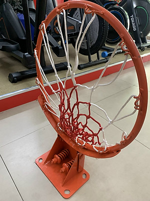 Vành rổ thi đấu tiêu chuẩn phi 45cm nặng 7.5kg chắc chắn từ sắt đặc 2cm và có lò xo đàn hồi chống rung