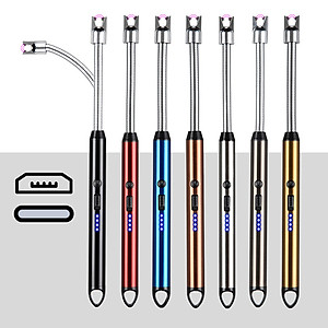 Bật lửa đốt nến điện dạng que mồi lửa thay thế hộp quẹt gas sử dụng sạc USB phóng tia plasma