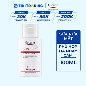 Sữa rửa mặt không gây kích ứng cho da nhạy cảm Eucerin pH5 Facial Cleanser 100ml