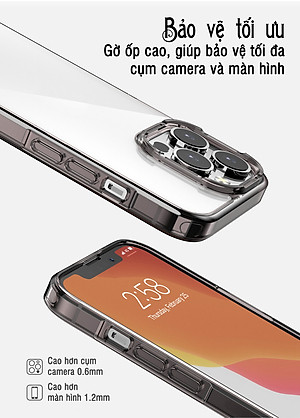Ốp lưng cứng viền dẻo trong cho iPhone 17 Pro Max / 17 Air / 12 / 13 / 14 / 12 Pro / 12 Pro Max / 13 Pro / 13 Pro Max / 13 Mini / 14 / 14 Pro / 14 Pro Max / 15 Plus/ 15 Pro/ 15 Pro Max / 16 /16 Plus/ 16 Pro / 16 Pro Max - Hàng chính hãng