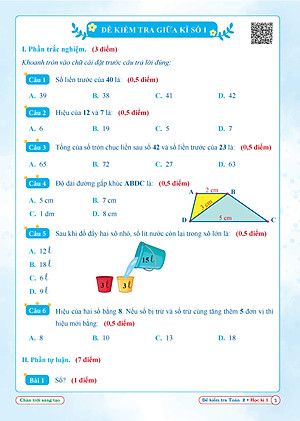 Combo Bài Tập Tuần và Đề Kiểm Tra Toán, Tiếng Việt Lớp 2 - Chân Trời Sáng Tạo - Học kì 1