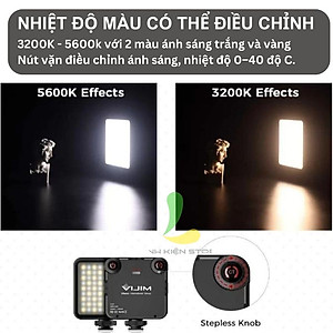 Đèn hỗ trợ quay phim chụp ảnh ULANZI VIJIM VL81 - Đèn Led quay vlog tích hợp pin sạc 3000mAh - Hàng nhập khẩu