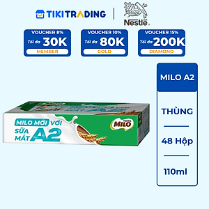 Thùng 48 Hộp Sữa Nestlé MILO A2 MỚI  (110ml / Hộp)