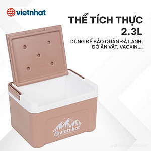 Phích vuông thái 2.3L 3932, Phích mini giữ nhiệt tiện lợi, Phích Đá giữ nhiệt lên đến 8h, Phích Đá Giữ Nhiệt Văn Phòng Việt Nhật cao cấp - Hàng Việt Nam