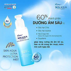 Xịt chống nắng bảo vệ đa chiều Skin Aqua Ultra Protection Mist 60ml