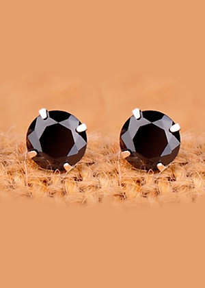 Bông tai đá Thạch Anh bạc 925 - BHBT11