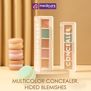 Che khuyết điểm FOCALLURE 5 màu color concealer paletter 4.3g