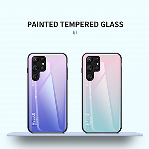 Ốp lưng kính cường lực cho Samsung Galaxy S23 / S23 Ultra / S23 Plus / S23+ hiệu HOTCASE Gradient Case chống sốc chống va đập, hiệu ứng gradient theo góc nhìn, chống sốc cực tốt, chất liệu cao cấp - hàng nhập khẩu