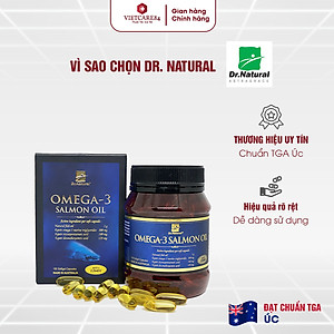 Viên uống Omega 3 dầu cá Hồi nhập khẩu chính hãng Úc OMEGA 3 SALMON OIL (180 viên) hỗ trợ giảm mỡ máu, giảm nguy cơ xơ vữa động mạch, cung cấp các chất dinh dưỡng cần thiết cho não bộ, tốt cho mắt