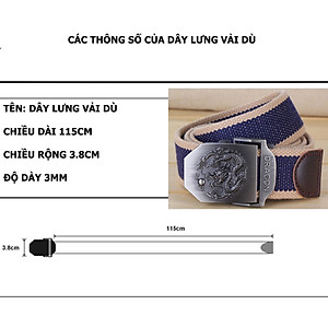 Thắt Lưng Nam Vải Dù U104 US ARMY cao cấp Phong Cách Lính Mỹ, Mặt Khóa Tăng Tự Động Chất Liệu Thép Không Gỉ, Dây Vải Dù Nhiều Màu Dây  lựa chọn- HÀNG CHÍNH HÃNG