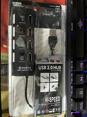 HUB Chia USB 1 Ra 4 Cổng Có Công Tắc