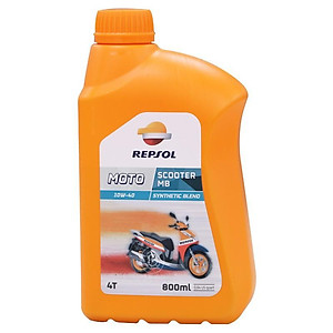 Combo nhớt xe tay ga cao cấp Repsol Scooter 10W40 800ml tặng nhớt hộp số Repsol Gear Oil 120ml