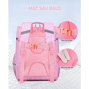 Balo học sinh tiểu học chống gù lưng cho bé trai bé gái đi học cấp 1 vải cao cấp chống nước BF2370