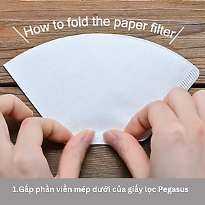 Giấy lọc cà phê Hario Pegasus Coffee Paper Filter 100 tờ, size 02, màu trắng, pha 2-4 cups (PEF-02-100W)