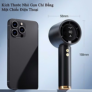 Quạt Tích Điện Mini Cầm Tay 638 – Màn Hình LED, 100 Tốc Độ Gió, Pin 4000mAh Siêu Mát - HÀNG CHÍNH HÃNG MINIIN