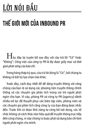 Sách Inbound PR - Dịch Chuyển Hoạt Động Theo Mô Hình Inbound