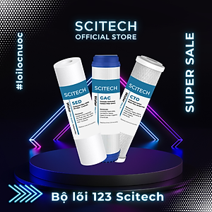 Bộ lõi lọc nước số 1,2,3 (PP-UDF-CTO) 10 inch dùng trong máy lọc nước RO, bộ lọc thô - Hàng chính hãng