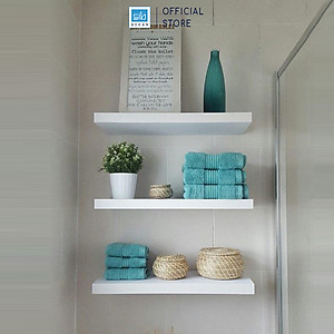 Set 3 Kệ Treo Tường Thanh Ngang Để Sách Và Đồ Trang Trí, Gỗ Chống Ẩm Dày 25mm SIB Decor KT005